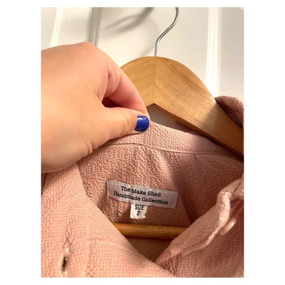 The Make Shed Orchard Top in Rose Collared Blouse Sustainable Brand - Picture 3 of 10